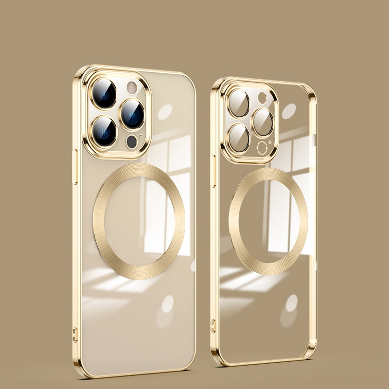 For iPhone 13 Pro Max MagSafe Magnetic Electroplated Phone Case (Gold) - Shopkiz.com