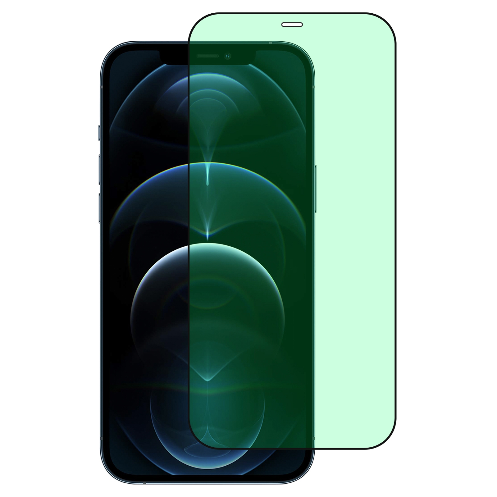 For iPhone 12 Pro Max Green Light Eye Protection Tempered Glass Film - Shopkiz.com