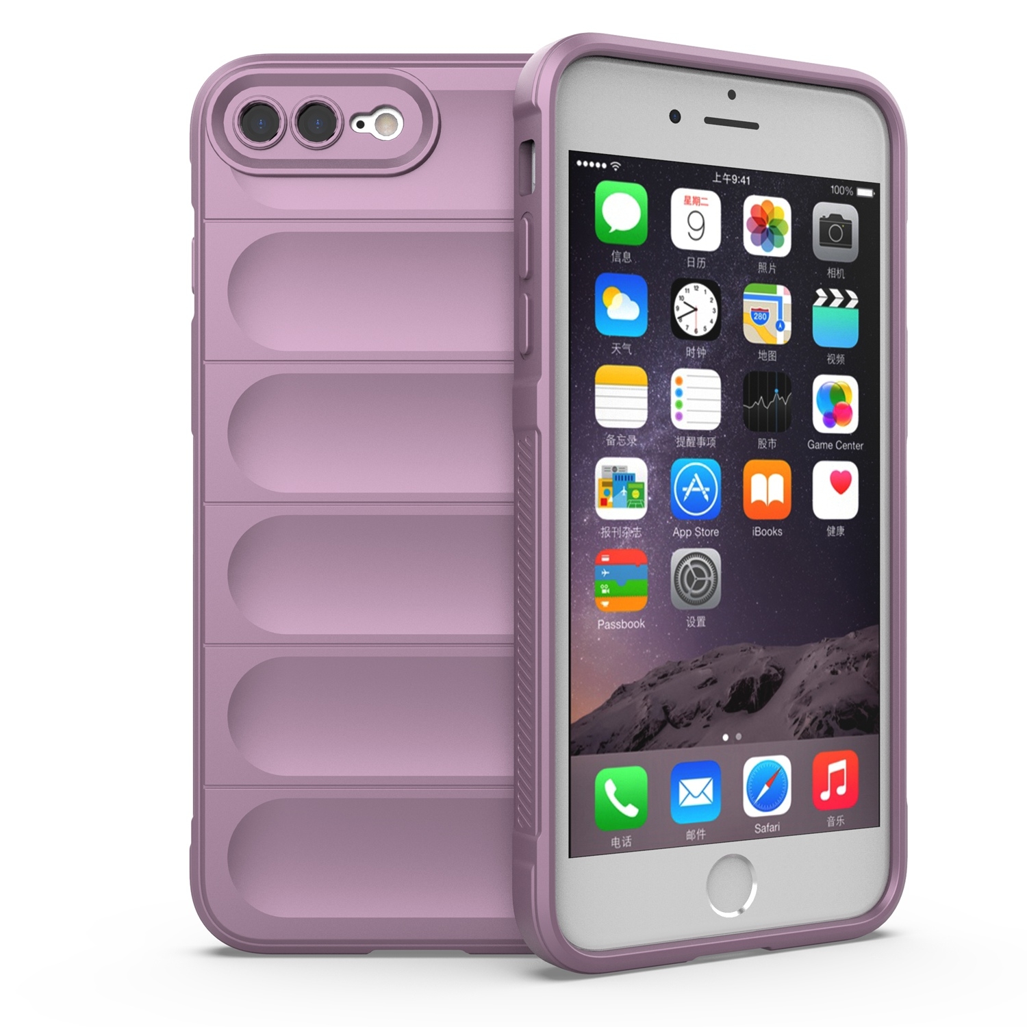 Magic Shield TPU + Flannel Phone Case For iPhone 8 Plus / 7 Plus(Purple) - Shopkiz.com