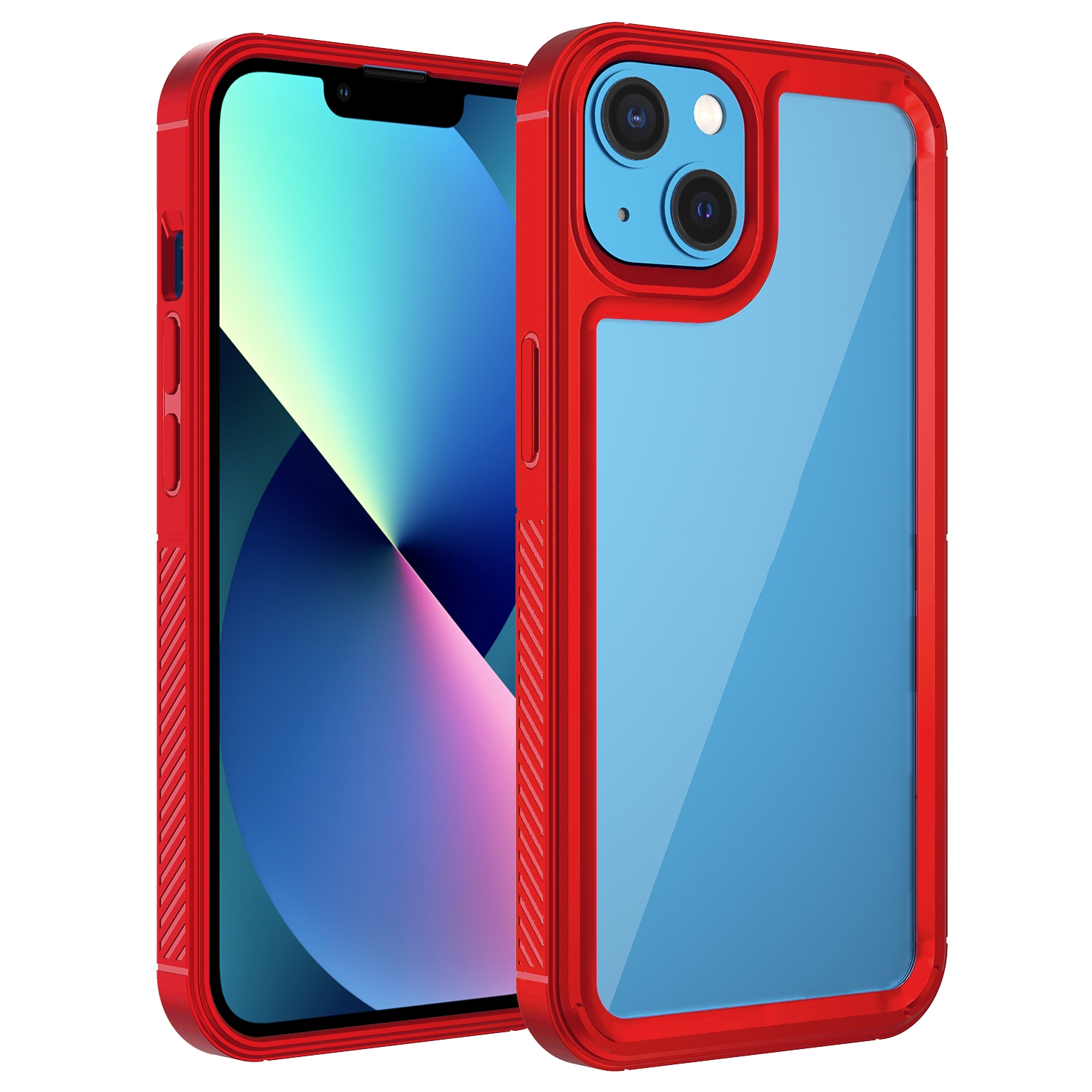 For iPhone 14 Forerunner TPU+PC Phone Case (Red) - Shopkiz.com