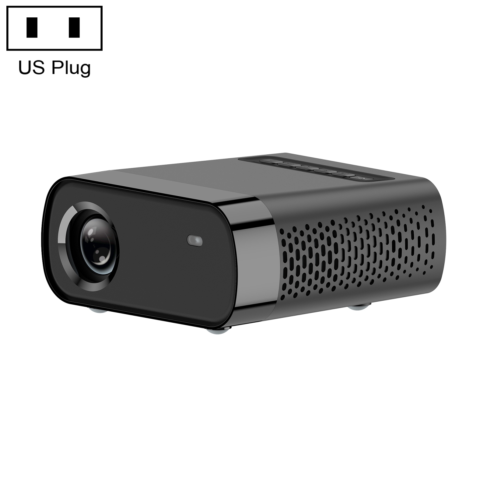 Foqucy GX100 800x480 1800 Lumens LED HD Digital Projector,Wifi Version, US Plug(Black) - Shopkiz.com