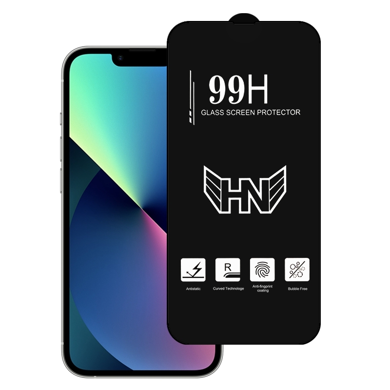 For iPhone 14 Plus High Aluminum Large Arc Full Screen Tempered Glass Film - Shopkiz.com