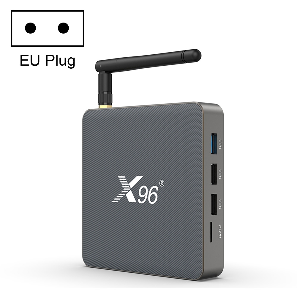 X96 X6 8K Smart TV BOX Android 11.0 Media Player, RK3566 Quad Core ARM Cortex A55, RAM: 4GB, ROM: 32GB, Plug Type:EU Plug - Shopkiz.com