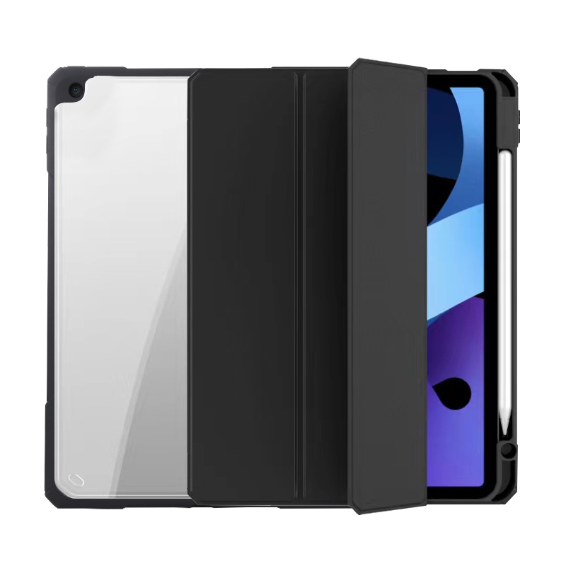 Mutural Pinyue Series Smart Leather Tablet Case For iPad 9.7 2018 / 2017(Black) - Shopkiz.com