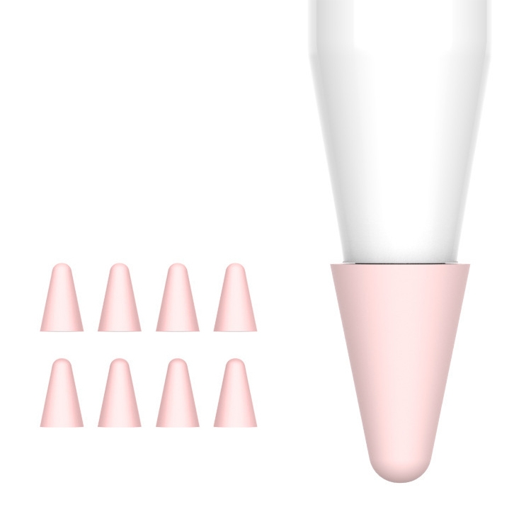 8 PCS / Set Universal Wearable Stylus Nib Cover For Apple Pencil 1 / 2(Pink) - Shopkiz.com