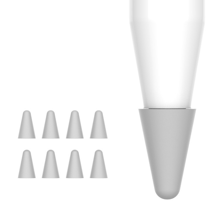 8 PCS / Set Universal Wearable Stylus Nib Cover For Apple Pencil 1 / 2(Grey) - Shopkiz.com