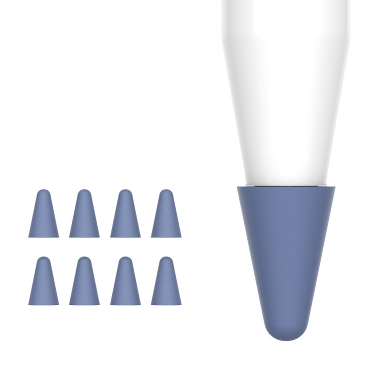 8 PCS / Set Universal Wearable Stylus Nib Cover For Apple Pencil 1 / 2(Blue) - Shopkiz.com
