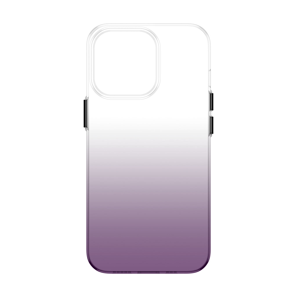 For iPhone 14 Pro PC Symphony Gradient Phone Case(Grey) - Shopkiz.com