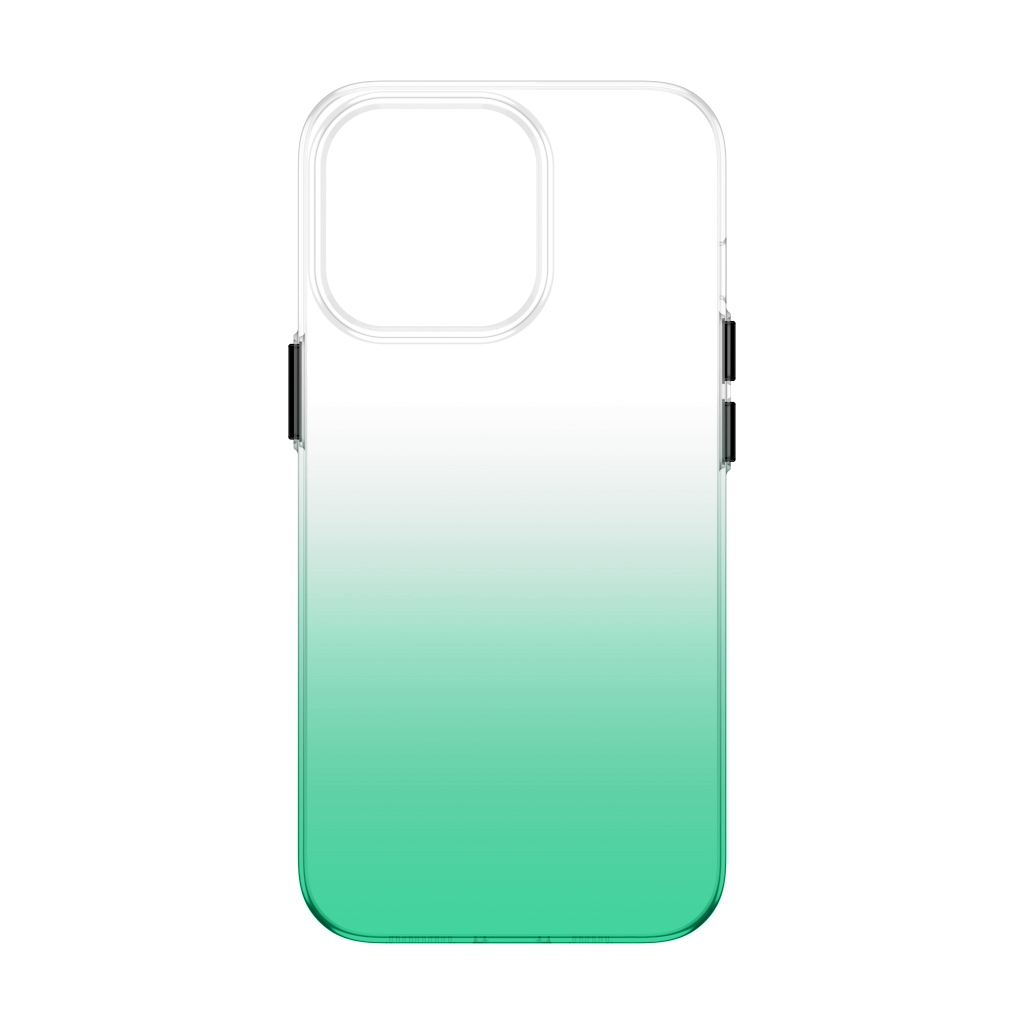 For iPhone 13 Pro Max PC Symphony Gradient Phone Case (Green) - Shopkiz.com