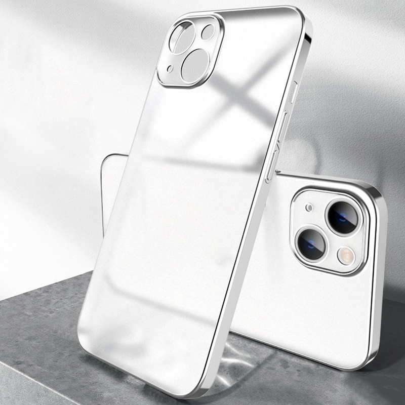 For iPhone 14 Plus Plating Frosted Shockproof Phone Case (Silver) - Shopkiz.com
