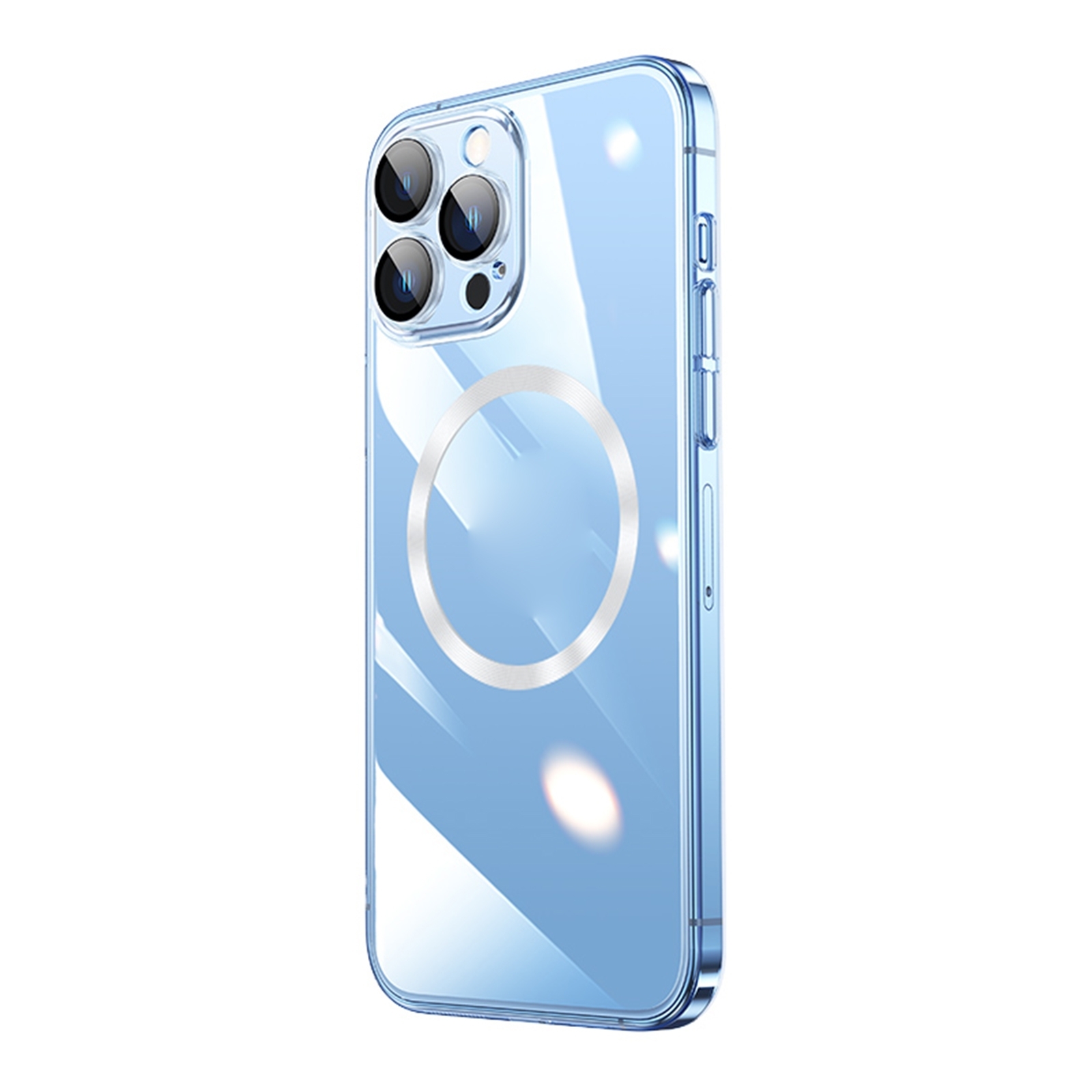 For iPhone 14 Pro Magsafe Magnetic Electroplated PC Phone Case(Transparent) - Shopkiz.com