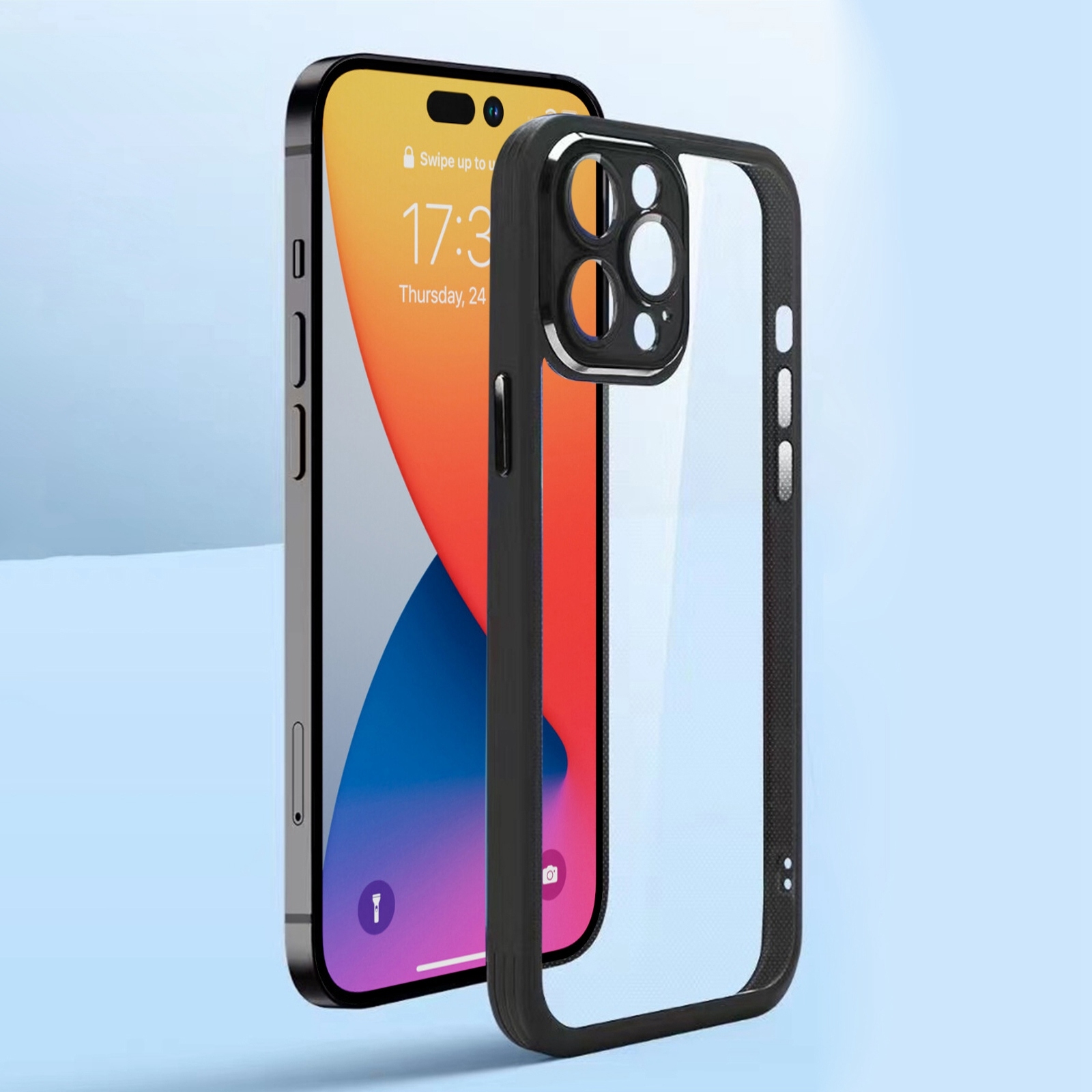 For iPhone 14 Pro All-inclusive Camera Shockproof Phone Case(Black) - Shopkiz.com