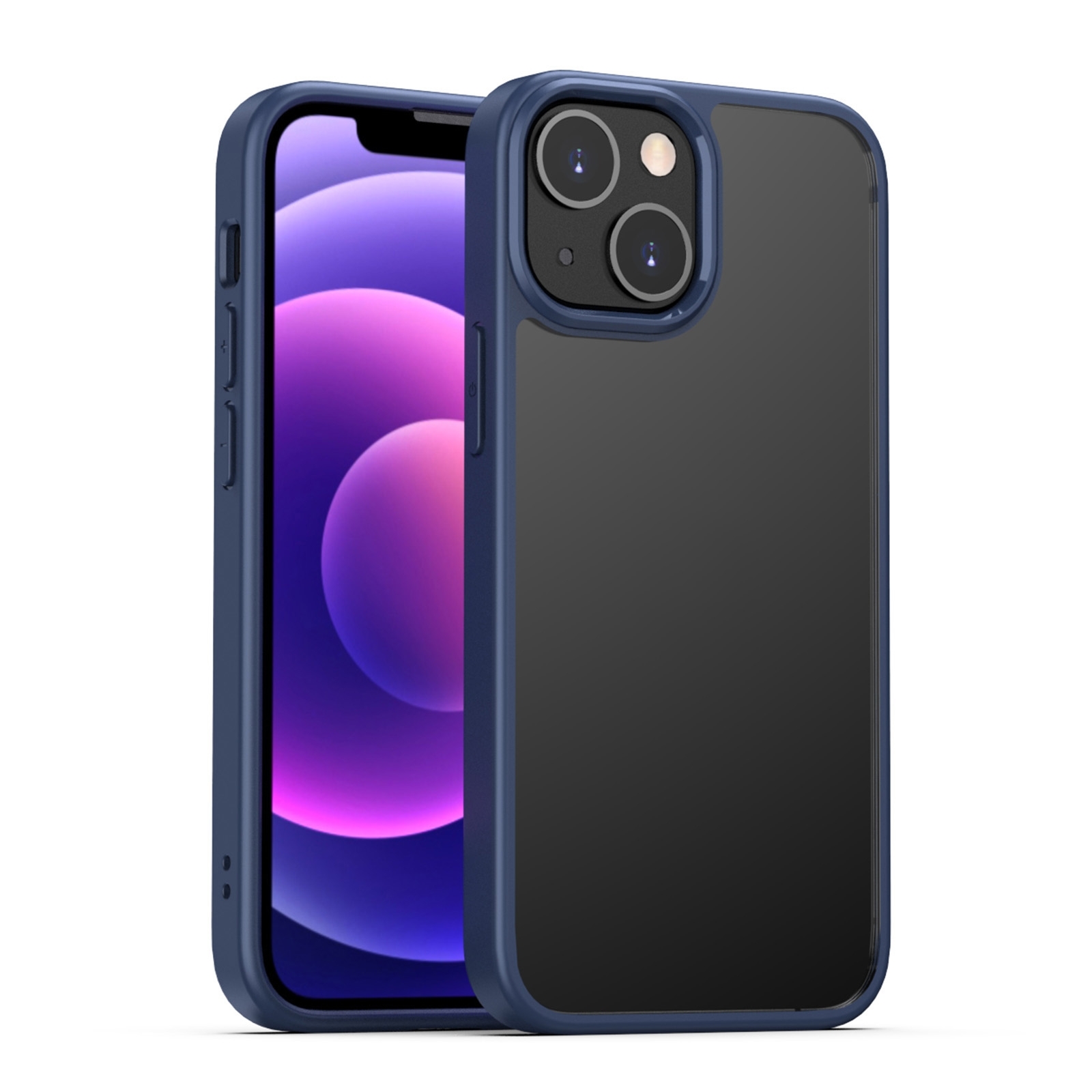 For iPhone 14 Clear Acrylic + TPU Phone Case (Blue) - Shopkiz.com