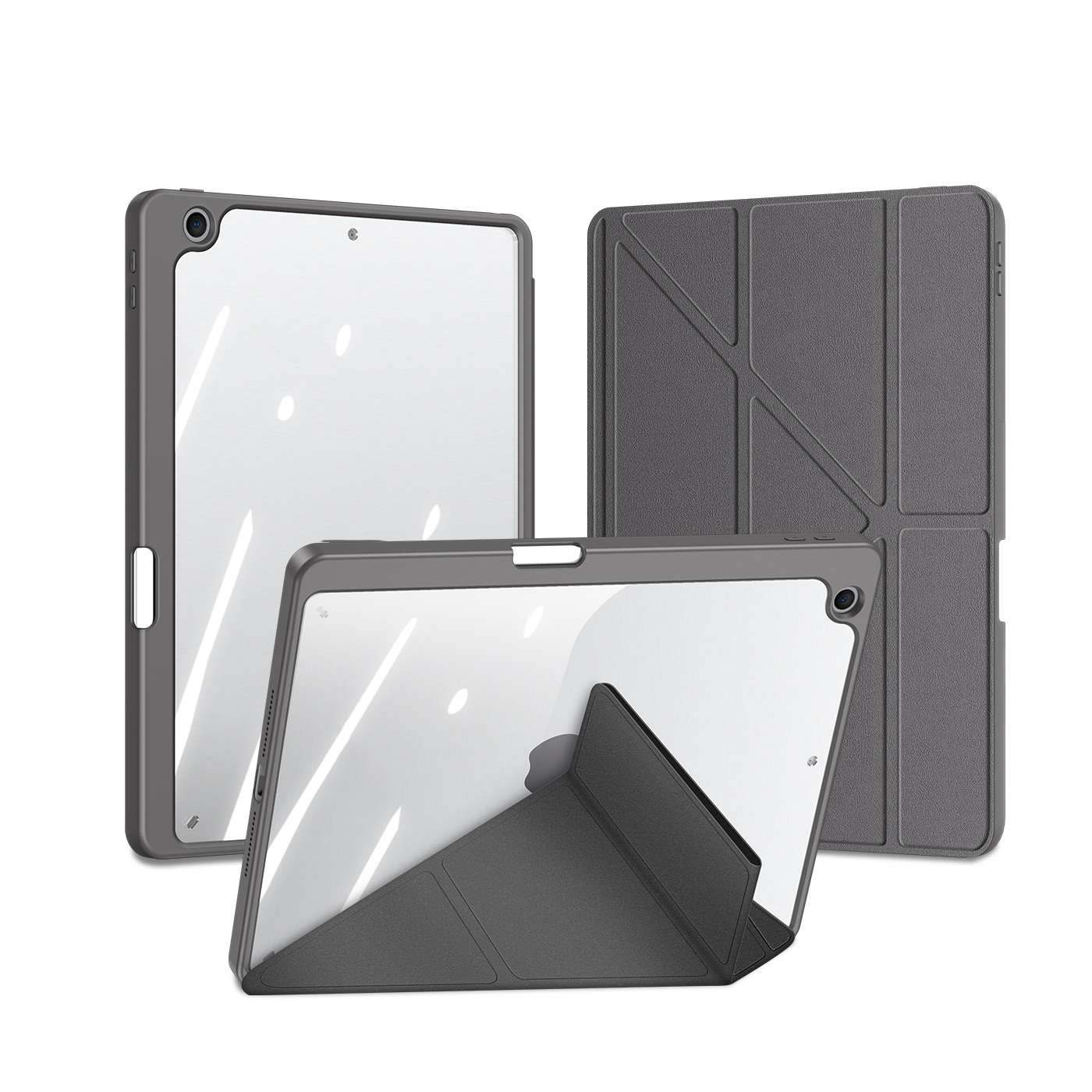 For iPad 10.2 2019/2020/2021 DUX DUCIS Magi Series Shockproof Tablet Case(Grey) - Shopkiz.com