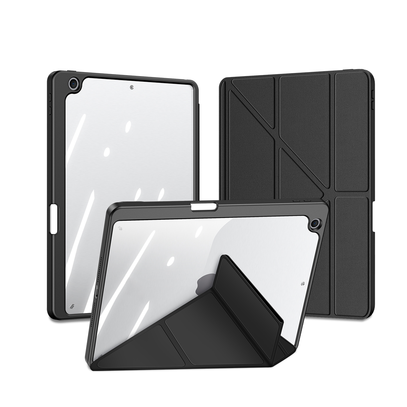For iPad 10.2 2019/2020/2021 DUX DUCIS Magi Series Shockproof Tablet Case(Black) - Shopkiz.com