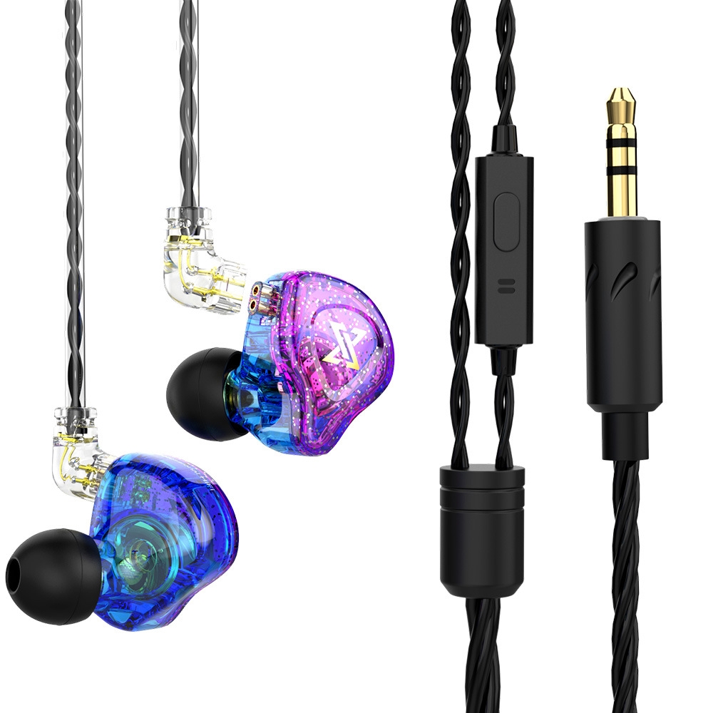 QKZ AK6 MAX In-ear Dynamic Subwoofer Wire-controlled Earphone, Version:with Mic Version(Colorful) - Shopkiz.com