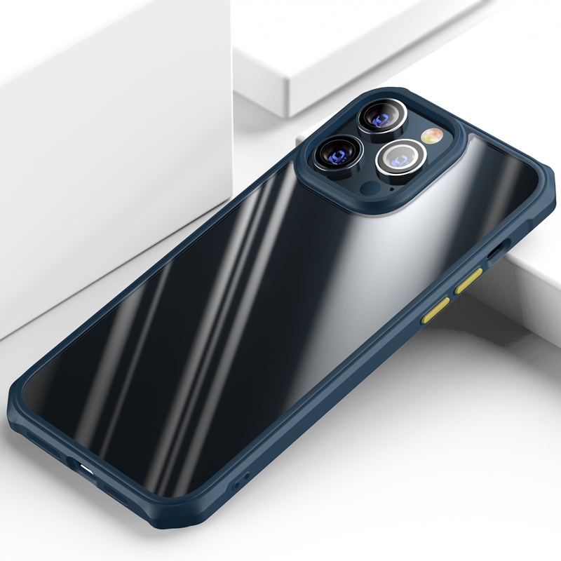 For iPhone 14 Pro Max Dawn Series Airbag TPU+PC Phone Case (Blue) - Shopkiz.com