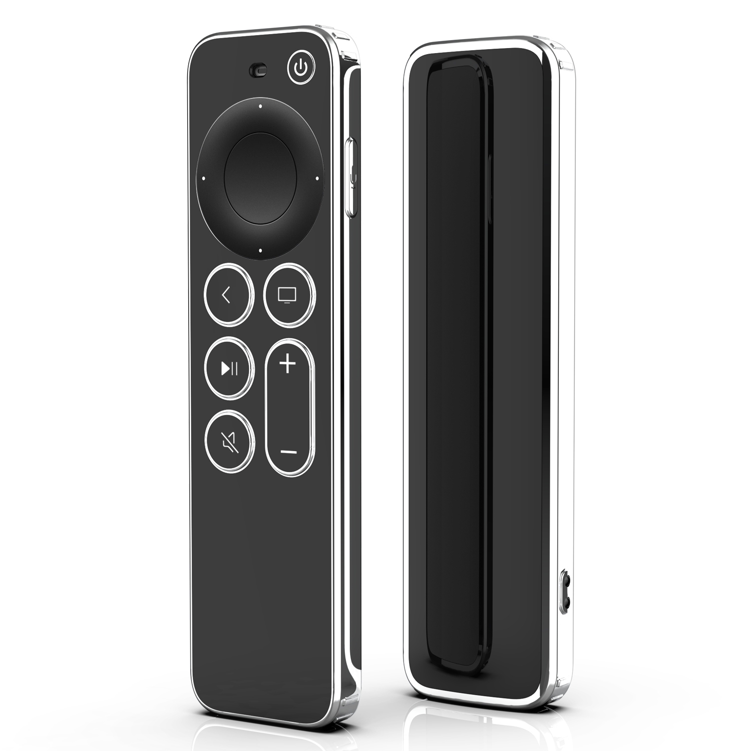 TPU Protective Case For Apple TV 4K 4th Siri Remote Control(Black) - Shopkiz.com
