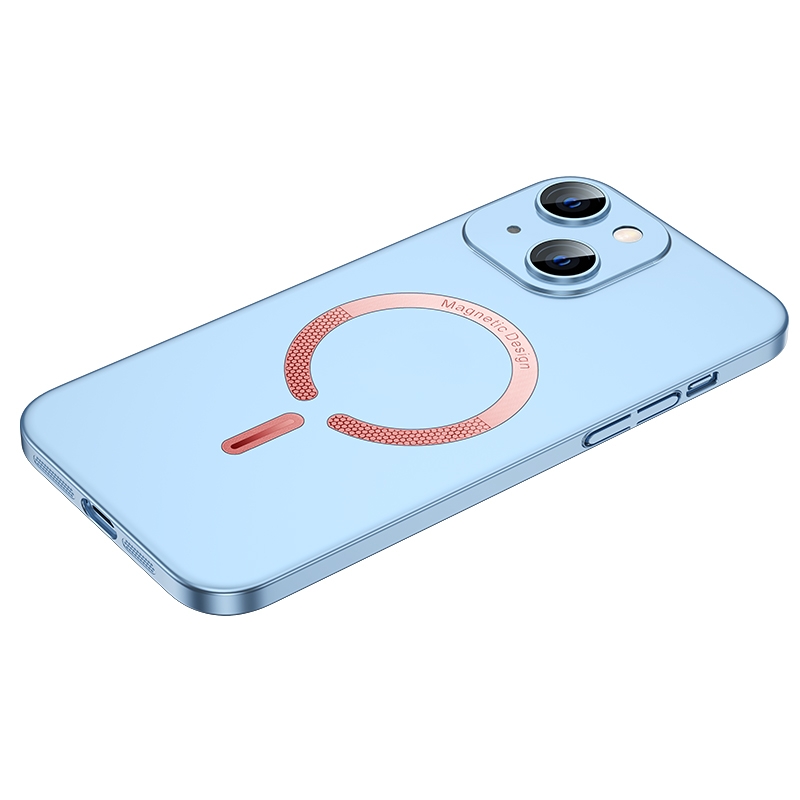 For iPhone 12 Cool Series Magsafe Magnetic Frosted PC Phone Case(Sierra Blue) - Shopkiz.com