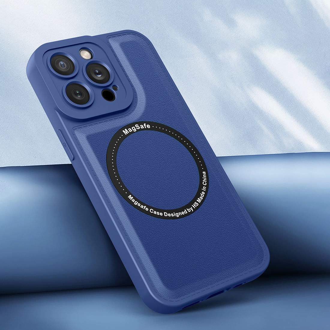 For iPhone 11 Magsafe Magnetic Plain Leather Phone Case (Royal Blue) - Shopkiz.com