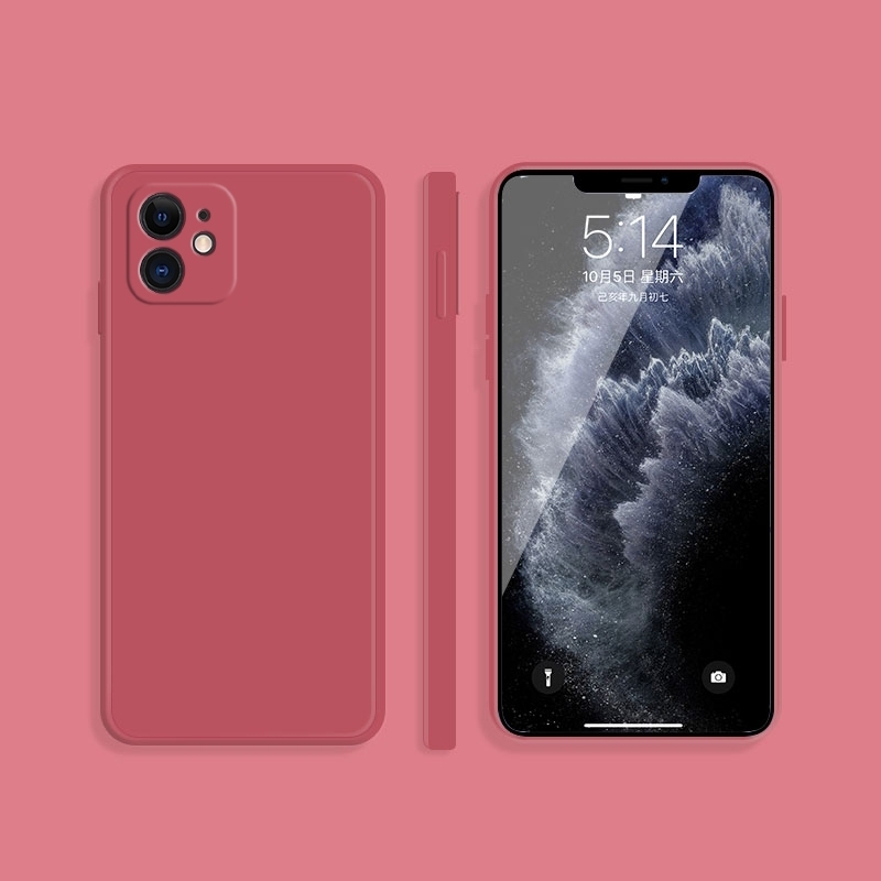 For iPhone 13 mini Imitation Liquid Silicone Phone Case (Red) - Shopkiz.com