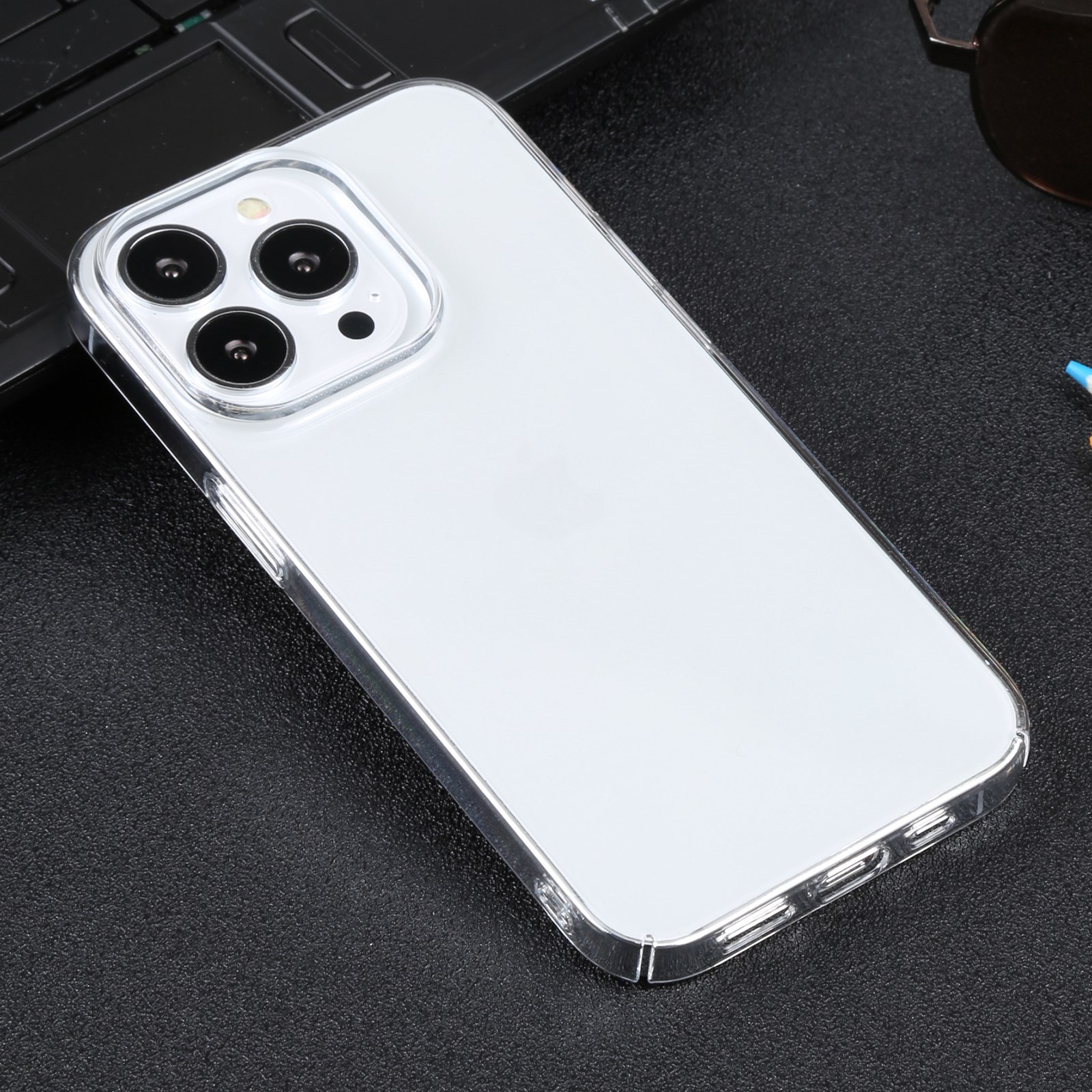 For iPhone 14 Pro Full Edging PC Phone Case(Transparent) - Shopkiz.com