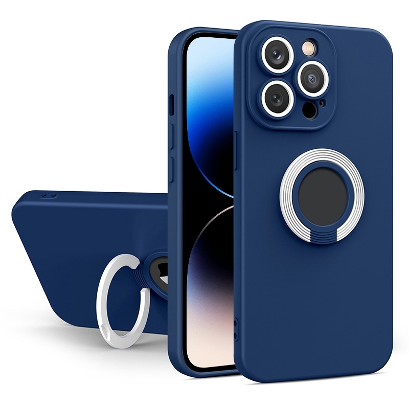 For iPhone 14 Pro Contrast Color TPU Holder Phone Case(Royal Blue) - Shopkiz.com