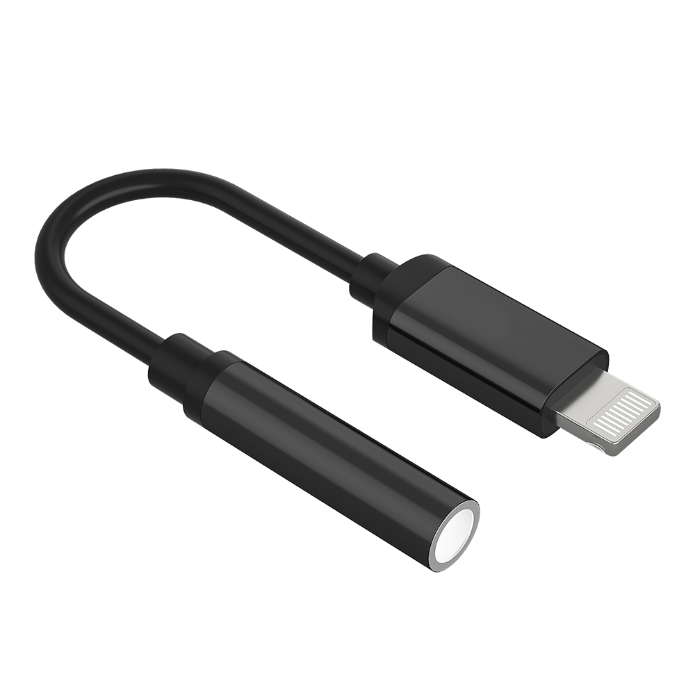 CVJ CM1 8 Pin Male to 3.5mm Female Earphone Audio Adapter(Black) - Shopkiz.com