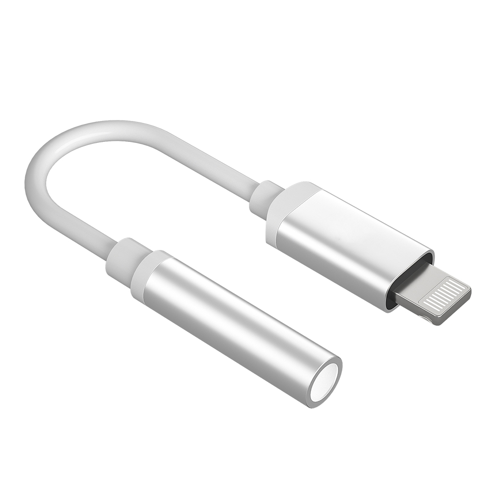 CVJ CM1 8 Pin Male to 3.5mm Female Earphone Audio Adapter(Silver) - Shopkiz.com