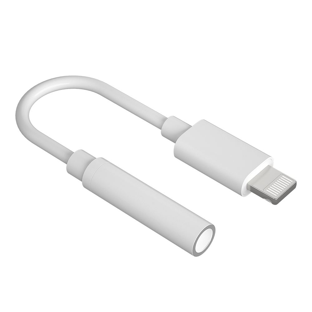CVJ CM1 8 Pin Male to 3.5mm Female Earphone Audio Adapter(White) - Shopkiz.com