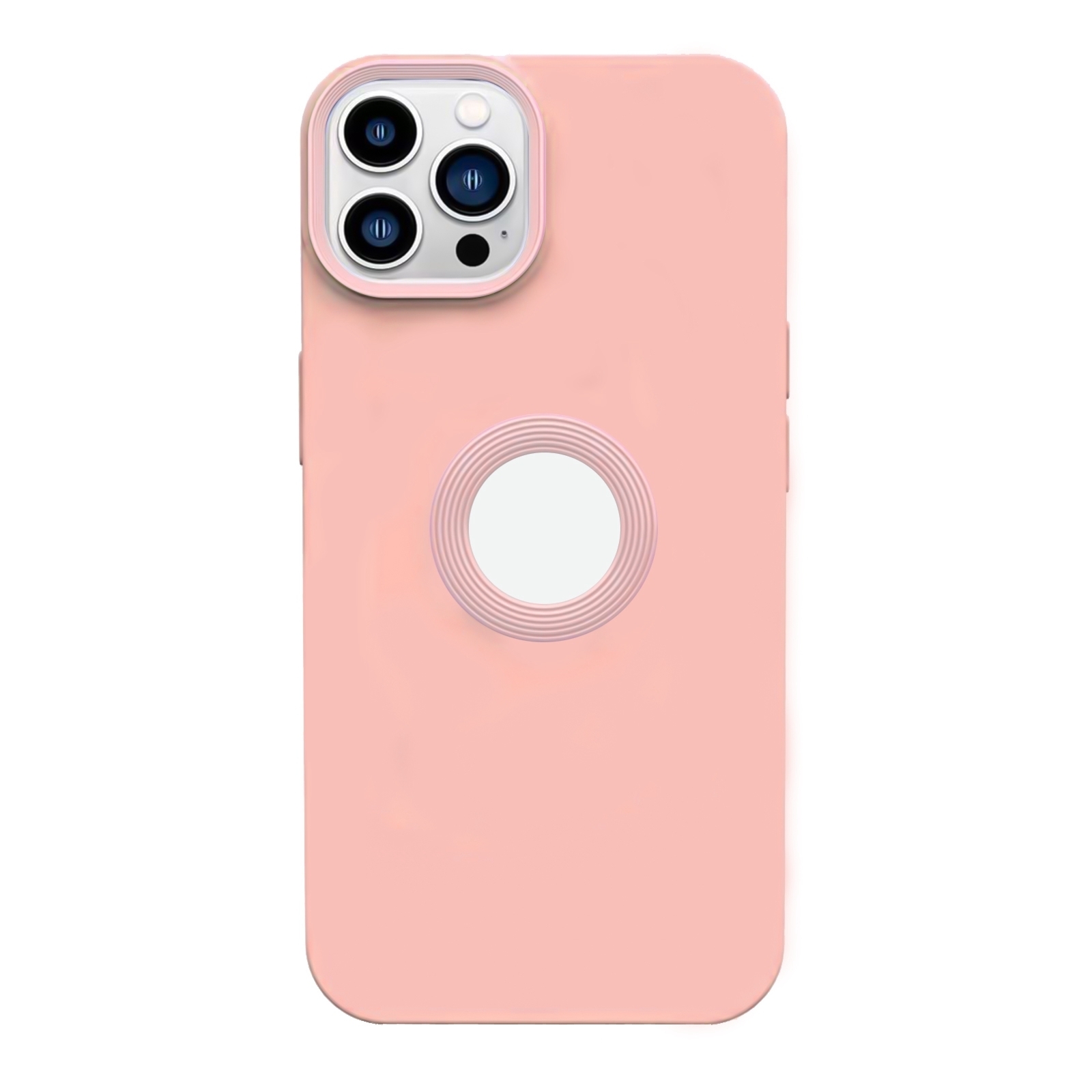 For iPhone 14 Pro Max Contrast Color 3 in 1 TPU Phone Case (Pink) - Shopkiz.com