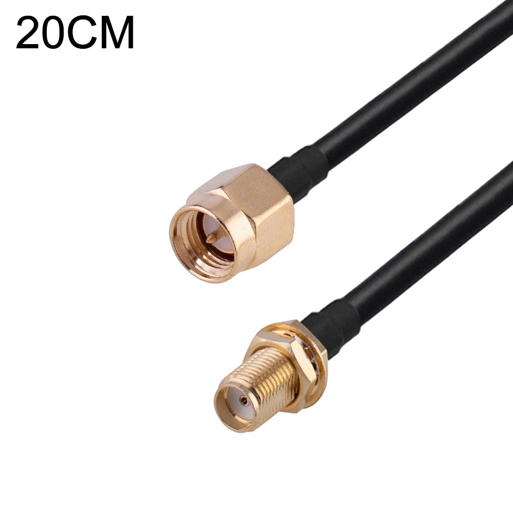 SMA Male to RP-SMA Female RG174 RF Coaxial Adapter Cable, Length: 20cm - Shopkiz.com