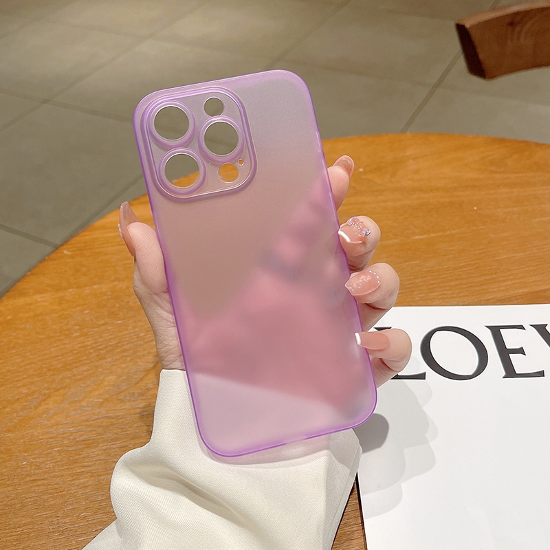 For iPhone 14 Frosted PP Phone Case (Purple) - Shopkiz.com