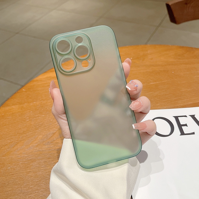For iPhone 14 Pro Max Frosted PP Phone Case (Green) - Shopkiz.com