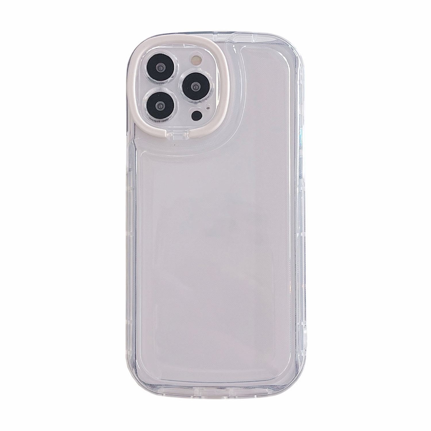 For iPhone 12 Lens Invisible Bracket TPU Phone Case(Transparent) - Shopkiz.com