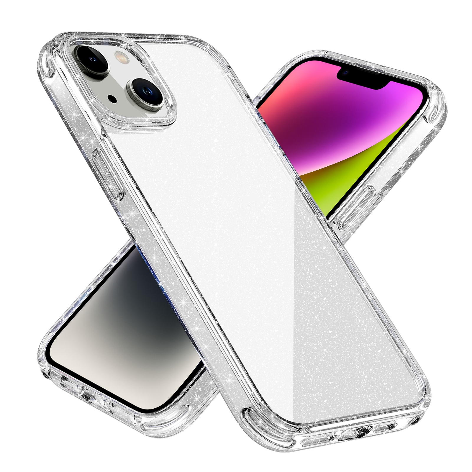 For iPhone 14 Plus Airbag Shockproof TPU + PC Phone Case(Shining White) - Shopkiz.com