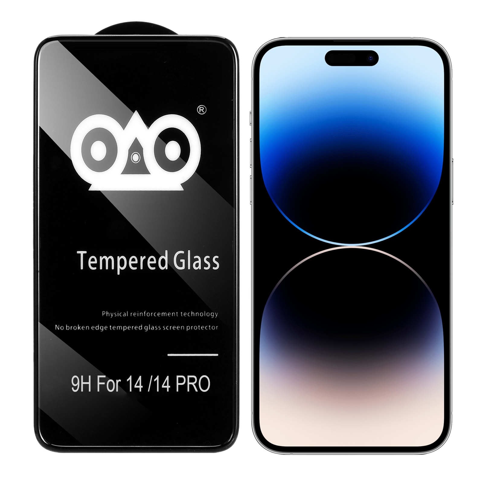 For iPhone 14 Pro Shockproof Anti-breaking Edge Airbag Tempered Glass Film - Shopkiz.com