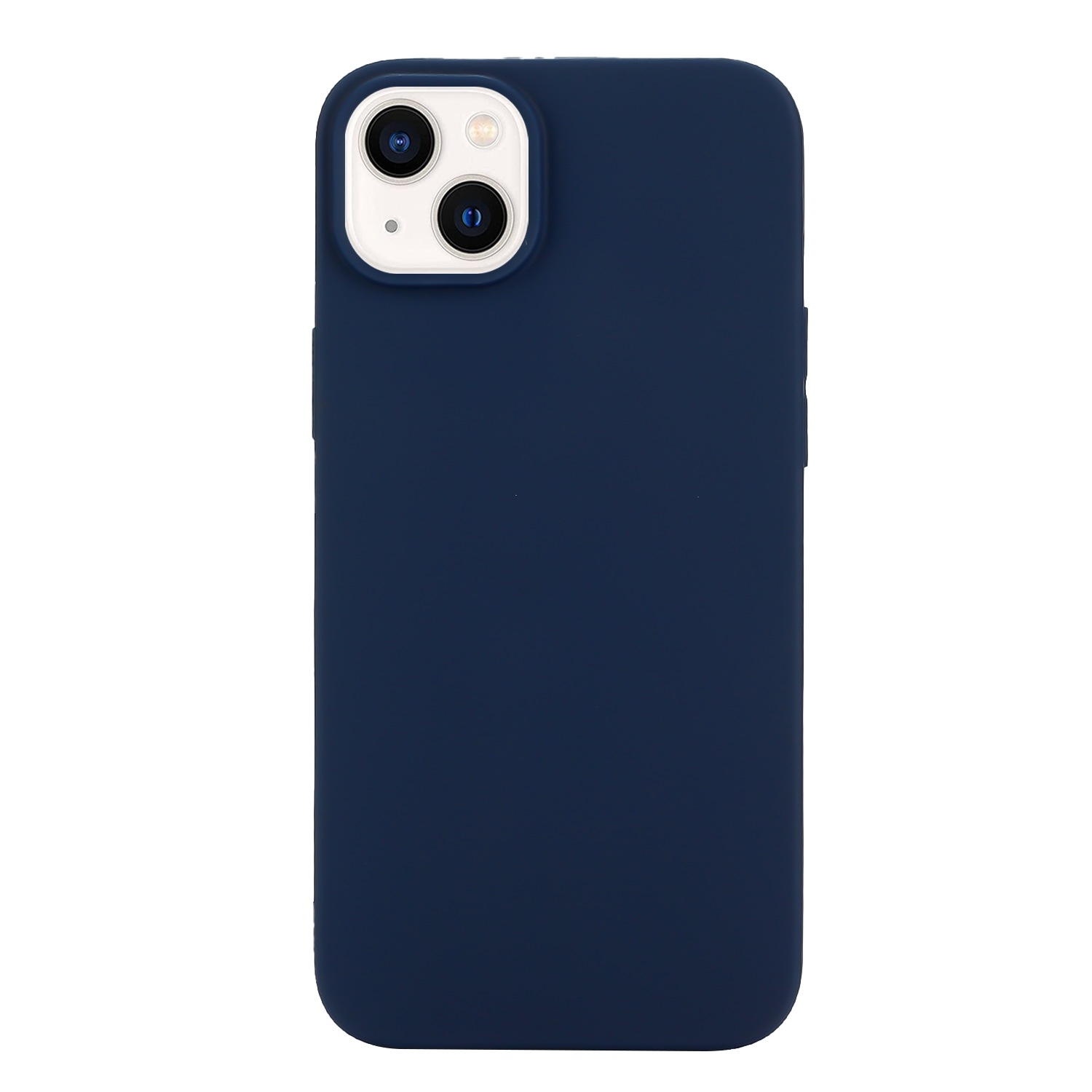 For iPhone 14 Plus Solid Color Frosted Silicone Phone Case(Navy Blue) - Shopkiz.com
