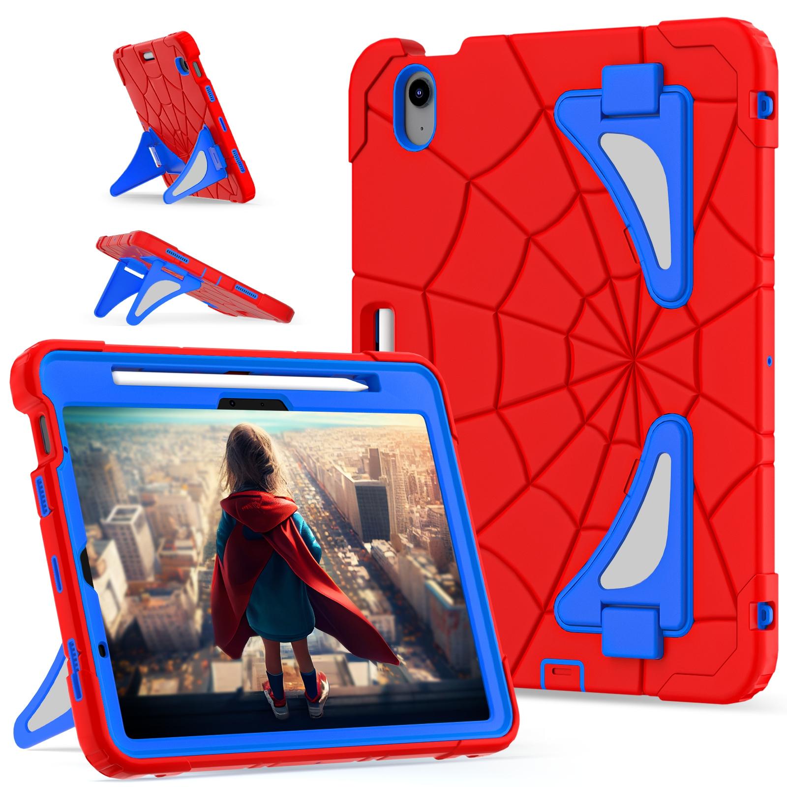 For iPad Air 11 2026 / 2025 / 2024 / Air 5 10.9 2022 / Air 4 10.9 2020 Shockproof Protective Tablet Case(Red+Blue) - Shopkiz.com