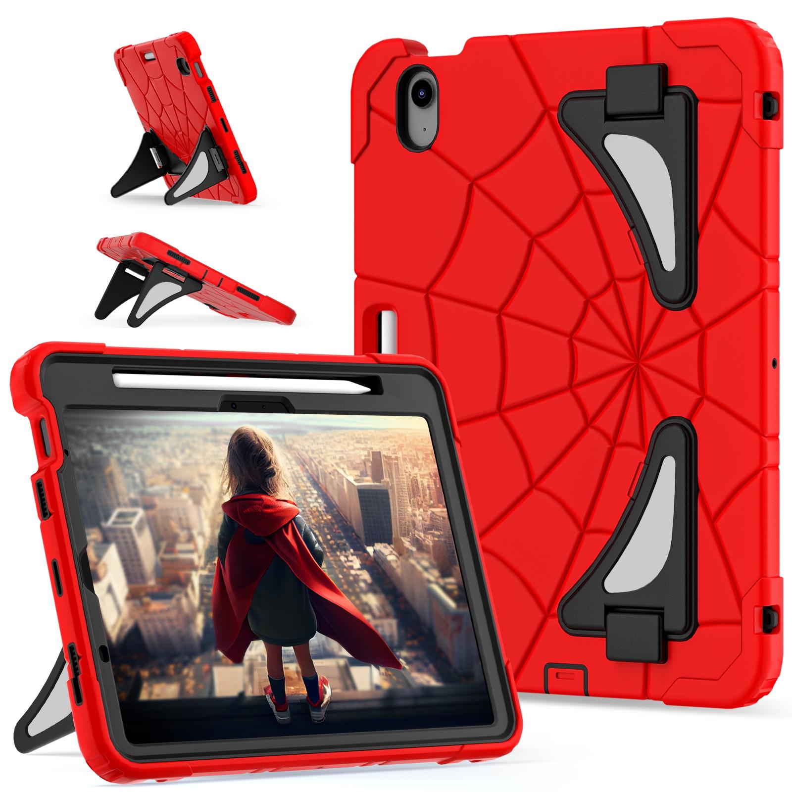 For iPad Air 11 2026 / 2025 / 2024 / Air 5 10.9 2022 / Air 4 10.9 2020 Shockproof Protective Tablet Case(Red+Black) - Shopkiz.com