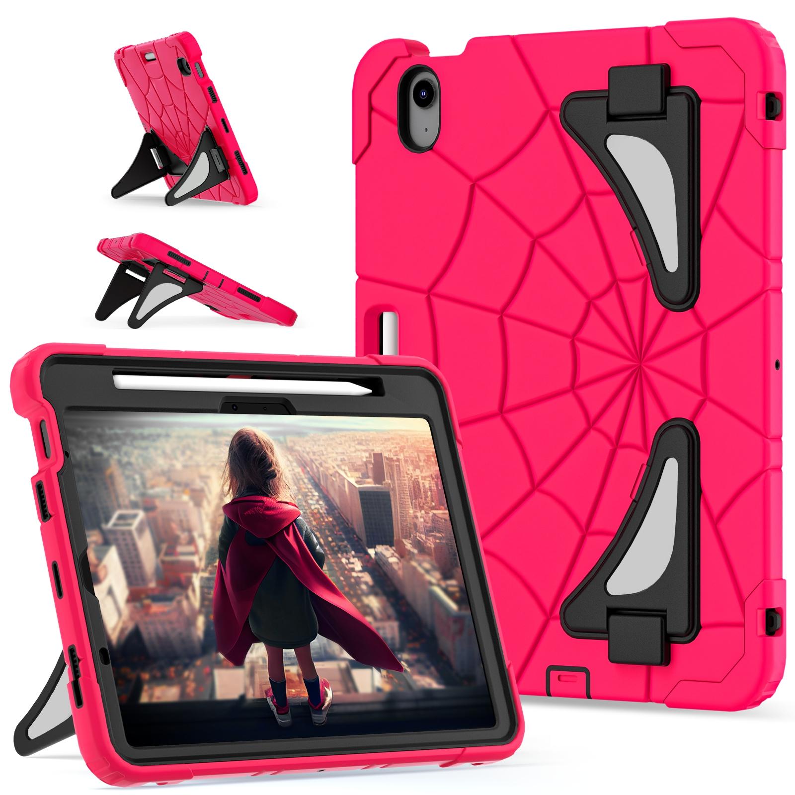 For iPad Air 11 2026 / 2025 / 2024 / Air 5 10.9 2022 / Air 4 10.9 2020 Shockproof Protective Tablet Case (Black Pink) - Shopkiz.com