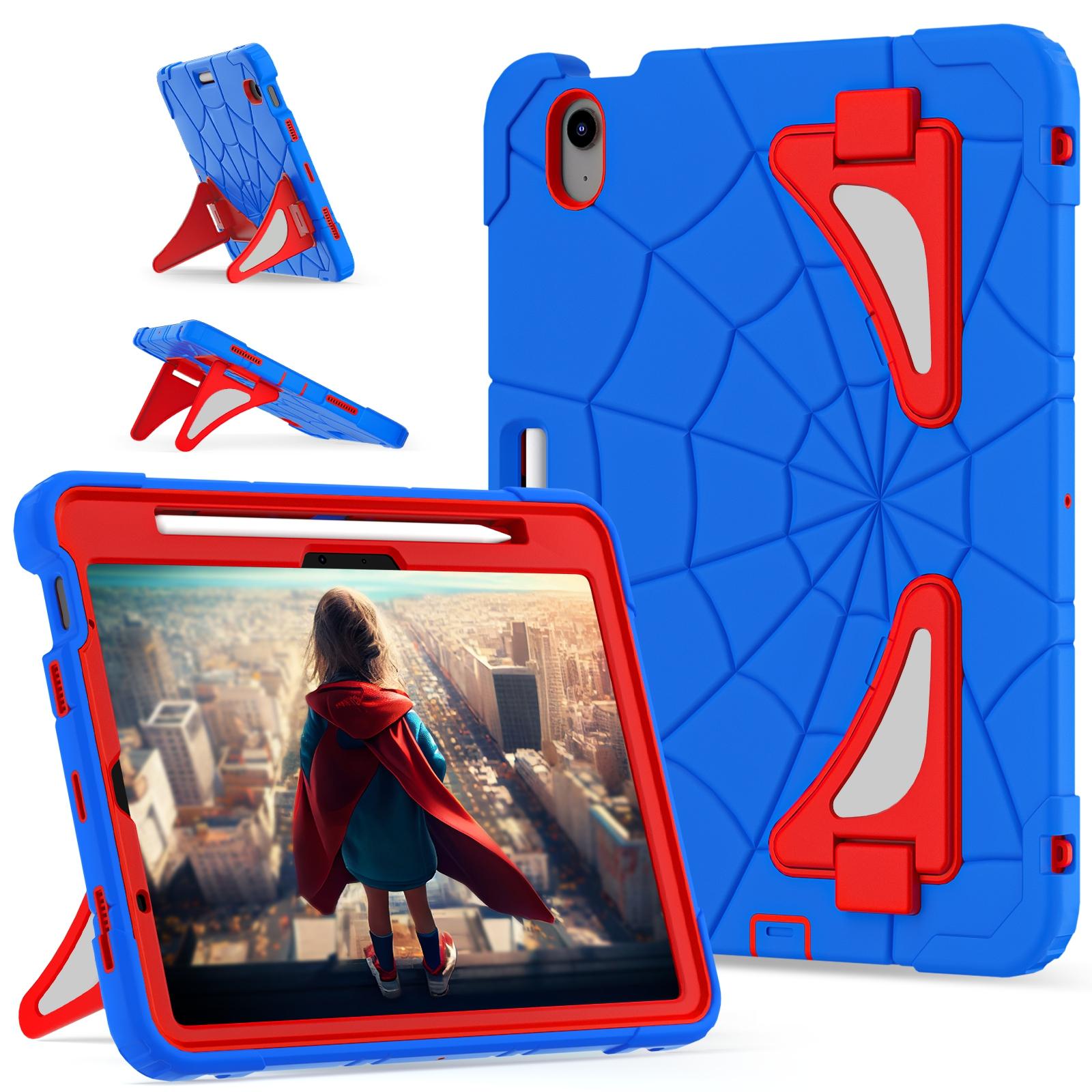 For iPad Air 11 2026 / 2025 / 2024 / Air 5 10.9 2022 / Air 4 10.9 2020 Shockproof Protective Tablet Case(Blue+Red) - Shopkiz.com
