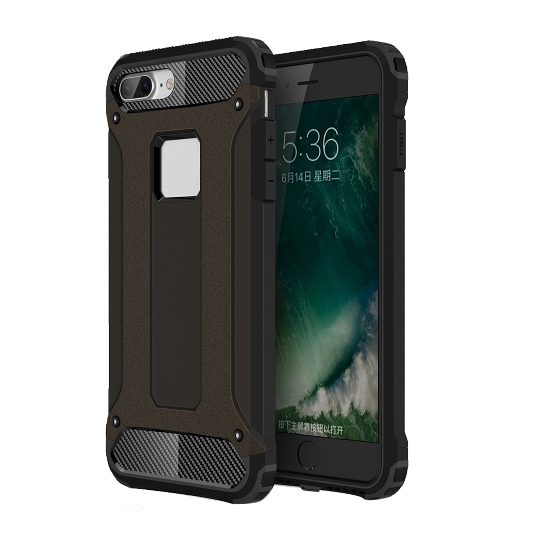 For iPhone 8 Plus Magic Armor TPU + PC Combination Phone Case(Black) - Shopkiz.com