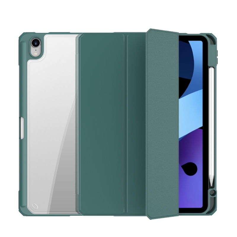 For iPad 2025 / 2022 Mutural Pinyue Series Smart Leather Tablet Case(Dark Green) - Shopkiz.com