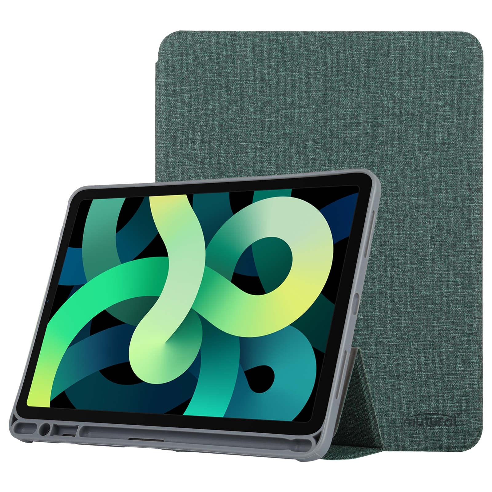 For iPad 2025 / 2022 Mutural YASHI Series Tablet Leather Smart Case(Green) - Shopkiz.com