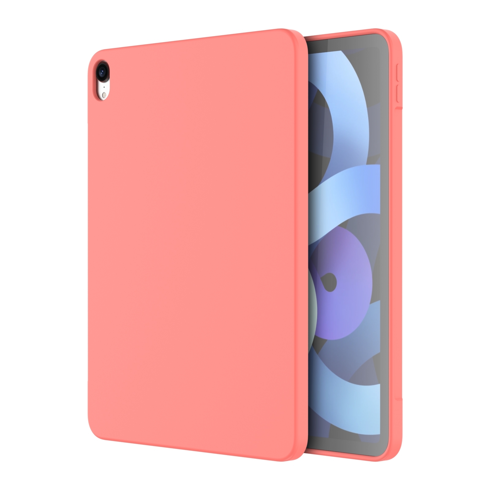 For iPad 2025 / 2022 Mutural Silicone Microfiber Tablet Case(Pink Orange) - Shopkiz.com