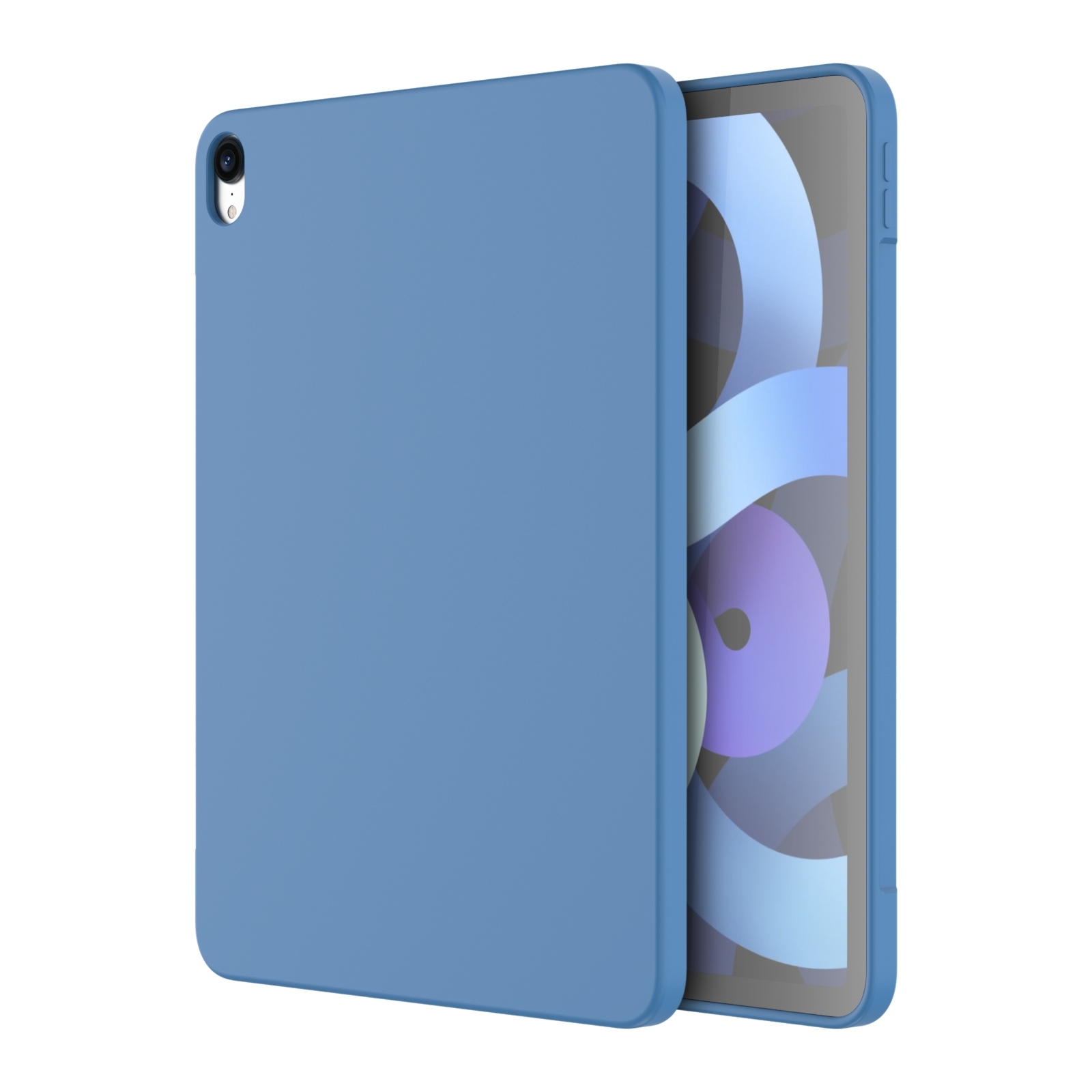 For iPad 2025 / 2022 Mutural Silicone Microfiber Tablet Case(Light Blu) - Shopkiz.com
