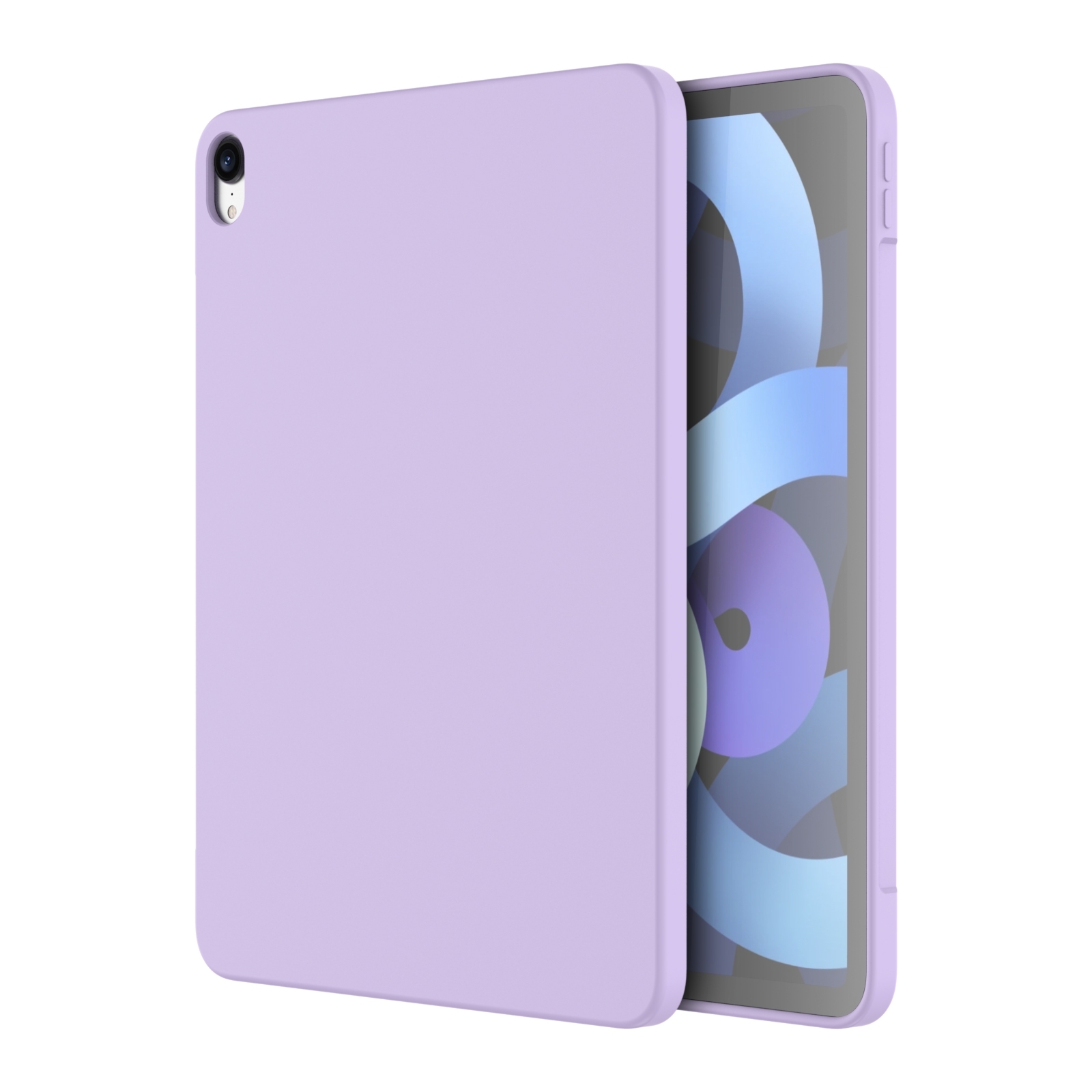 For iPad 2025 / 2022 Mutural Silicone Microfiber Tablet Case(Lavender) - Shopkiz.com