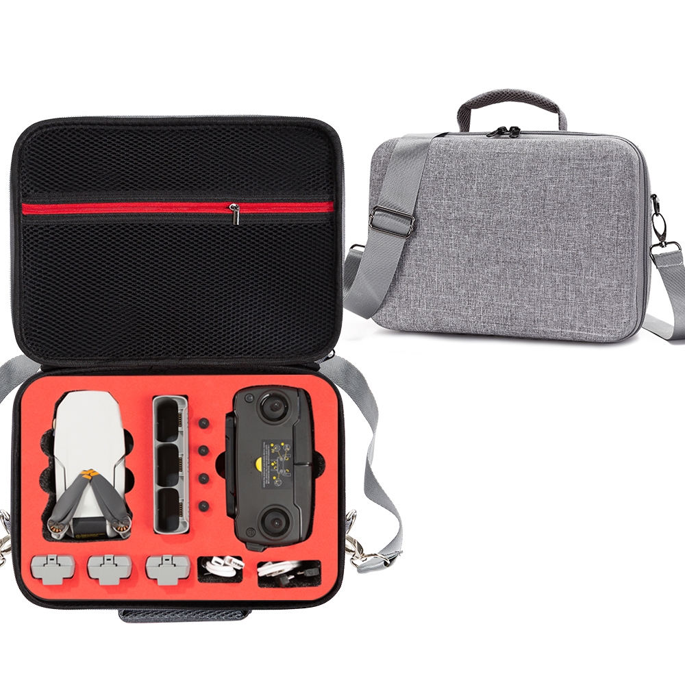 For DJI Mini SE Shockproof Hard Case Carrying Storage Bag, Size: 29.5 x 21.5 x 10cm(Grey + Red Liner) - Shopkiz.com