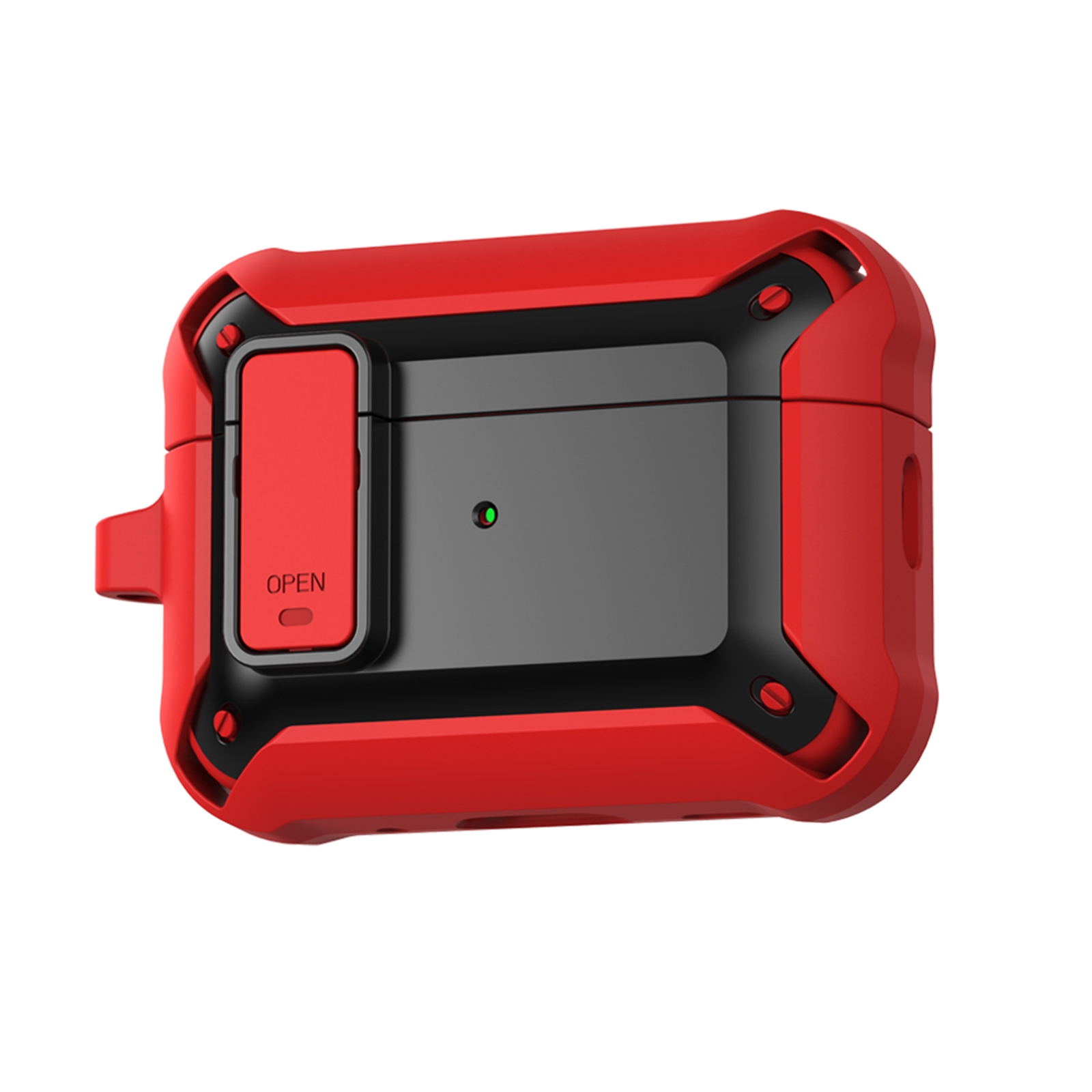 For AirPods Pro 2 Bumblebee Wireless Earphones Silicone Case with Switch & Lanyard Hole(Red Black) - Shopkiz.com